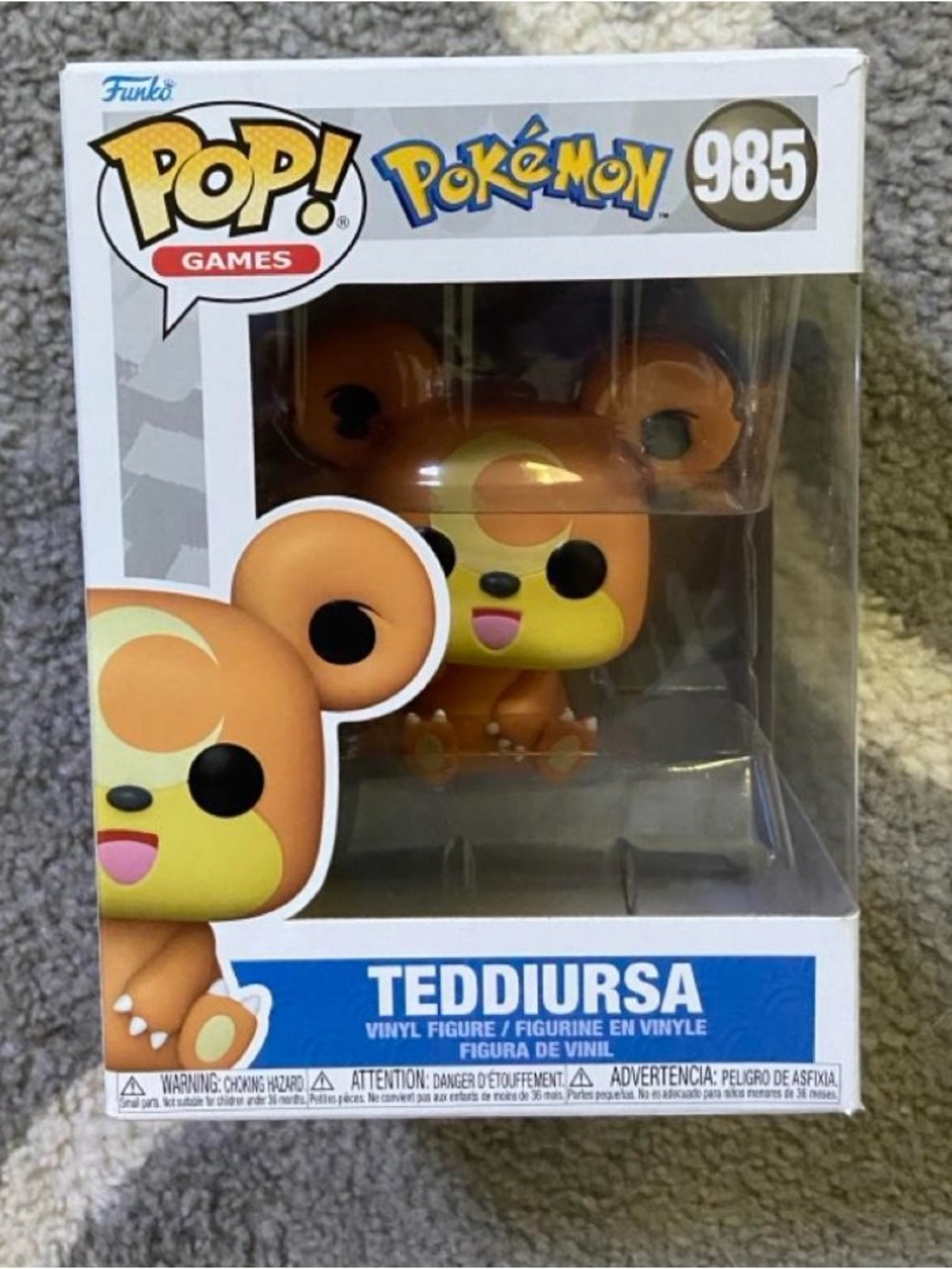 Funko Pop! Pokémon Teddiursa Vinyl Figure - Brown & Yellow
